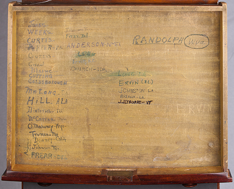 Detail of desk drawer