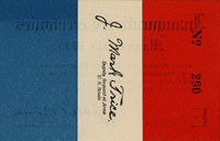 Image of the back of the 1933 Inauguration Ticket