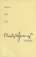 Image of the back of the 1941 Inauguration Ticket