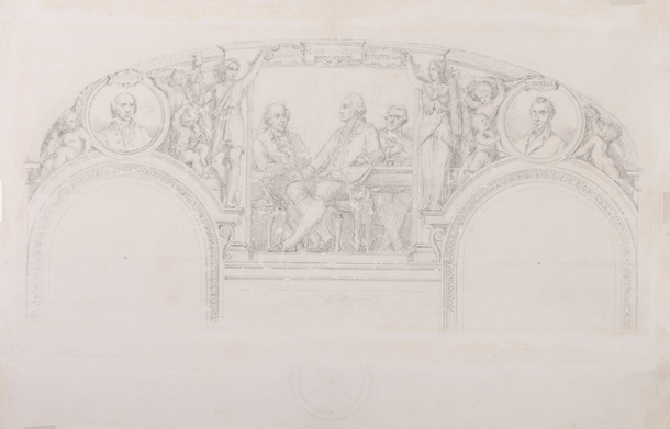 Sketch, Washington, Adams, Jefferson (Acc. No. 37.00097.000)