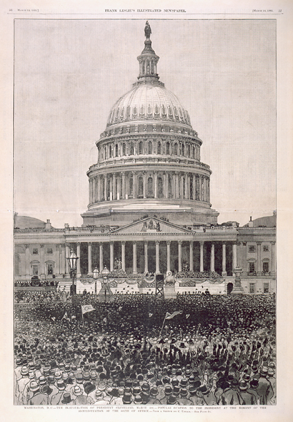 Washington, D.C.—The Inauguration of President Cleveland, March 4th.—Popular Ovation to the President at the Moment of the Administration of the Oath of Office. (Acc. No. 38.00034.002)