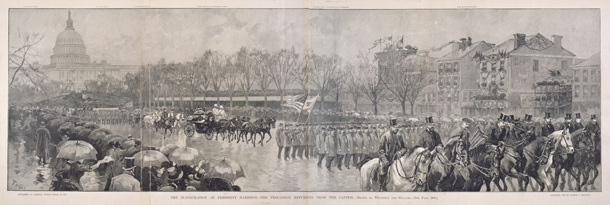 The Inauguration of President Harrison—The Procession Returning from the Capitol. (Acc. No. 38.00038.003)