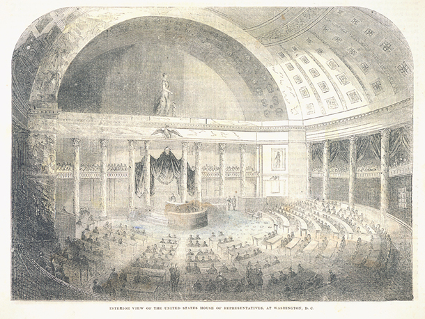 Interior View of the United States House of Representatives, at Washington, D.C. (Acc. No. 38.00052.001b)