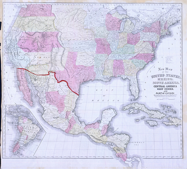 New Map of the United States, Mexico, South America, Central America[,] West Indies and Part of Canada (Acc. No. 38.00054.001)