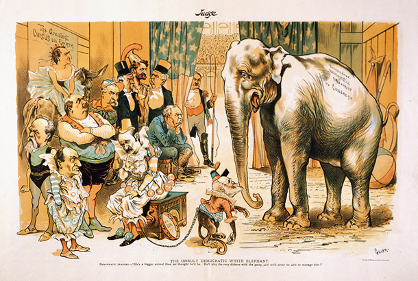 The Unruly Democratic White Elephant. (Acc. No. 38.00316.001)