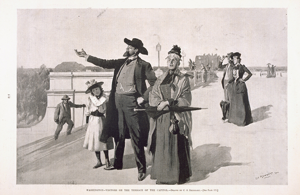 Washington—Visitors on the Terrace of the Capitol. (Acc. No. 38.00532.001)
