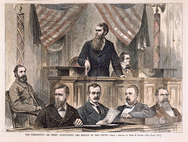 The Presidency—Mr. Ferry Announcing the Result of the Count. (Acc. No. 38.00542.001)