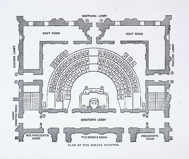 Plan of the Senate Chamber. (Acc. No. 38.00556.001)