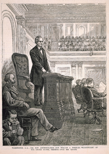 Washington, D.C.—The New Administration—Hon. William A. Wheeler, Vice-President of the United States, Presiding over the Senate. (Acc. No. 38.00558.002)
