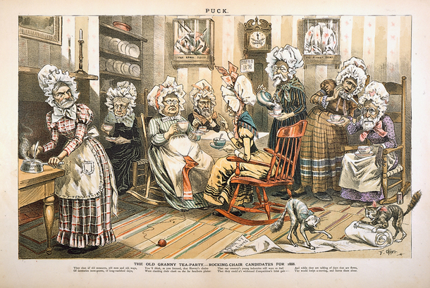 The Old Granny Tea-Party.—Rocking-Chair Candidates for 1888. (Acc. No. 38.00578.001)
