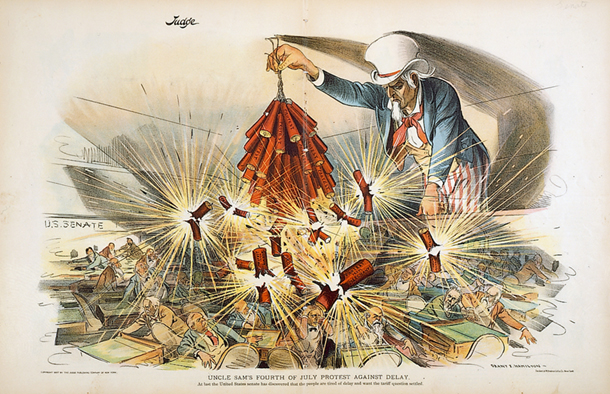 Uncle Sam's Fourth of July Protest Against Delay. (Acc. No. 38.00621.001)