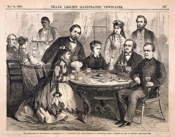 The Refectory of the Senate, Washington, D.C.—Senators and Their Friends at Luncheon. (Acc. No. 38.00725.001)