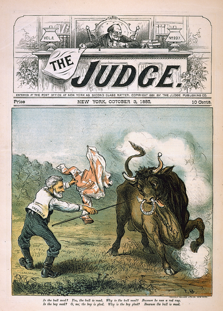 Is the Bull Mad? Yes, the Bull Is Mad. Why Is the Bull Mad? Because He Sees a Red Rag. Is the Boy Mad? Oh, No, the Boy Is Glad. Why Is the Boy Glad? Because the Bull Is Mad. (Acc. No. 38.00738.001)