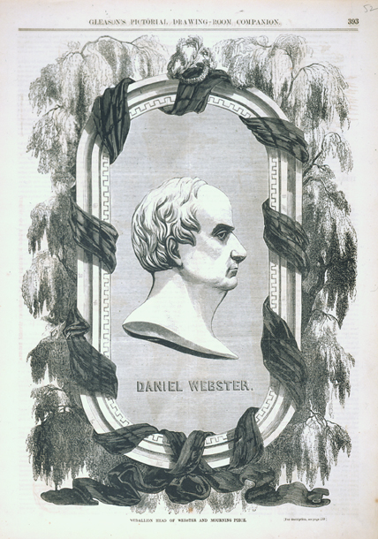 Medallion Head of [Daniel] Webster and Mourning Piece. (Acc. No. 38.00799.001)