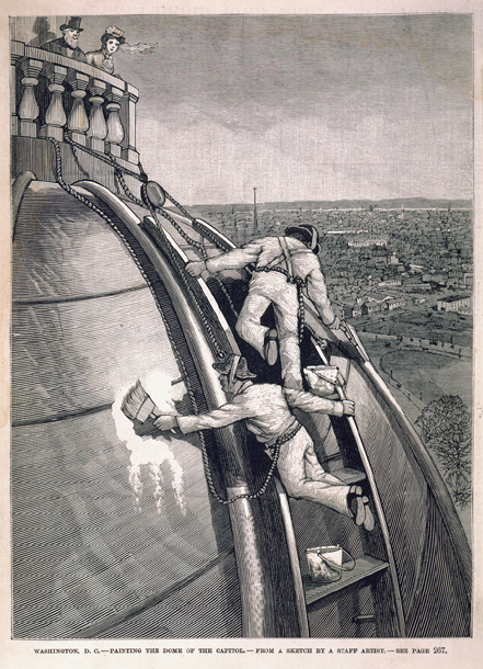 Washington, D.C.—Painting the Dome of the Capitol. (Acc. No. 38.00846.001)