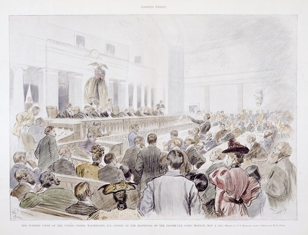 The Supreme Court of the United States, Washington, D.C.—Scenes at the Reopening of the Income-Tax Cases, Monday, May 6, 1895. (Acc. No. 38.00894.001)