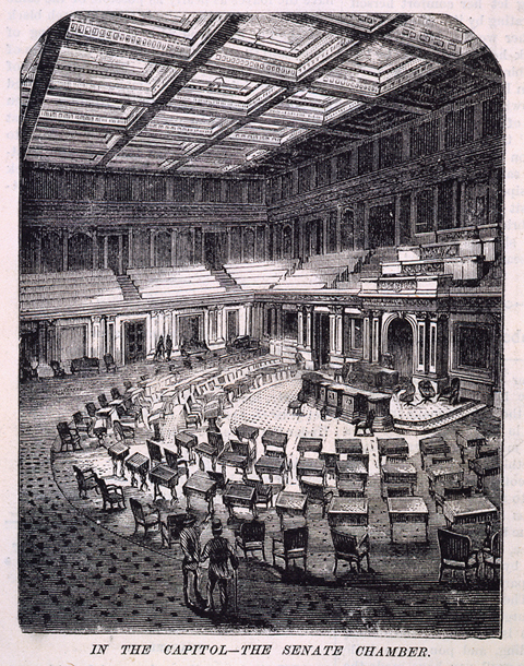 In the Capitol—The Senate Chamber. (Acc. No. 38.00975.001a)