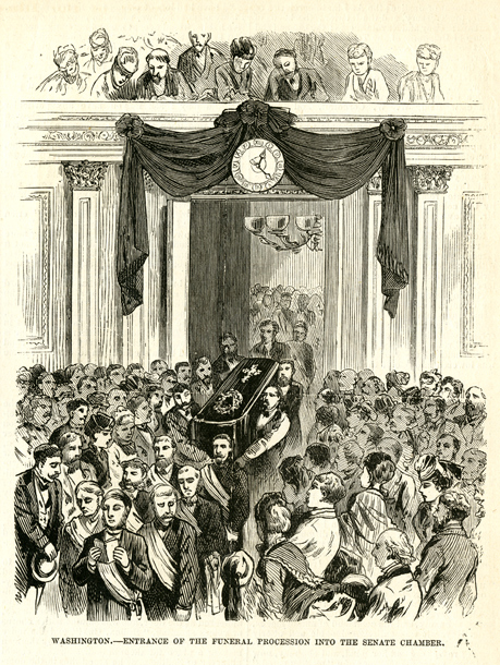 Washington.—Entrance of the Funeral Procession into the Senate Chamber. (Acc. No. 38.01040.001b)