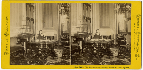 The Sergeant-at-Arms' Room at the Capitol. (Acc. No. 38.01116.001)
