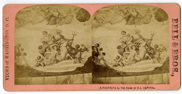 Brumidi's Allegorical Paintings, in the Dome, of the U.S. Capitol. (Acc. No. 38.01137.001)