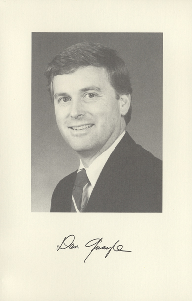 Image of the Vice President from the invitation for the 1989 Presidential Inauguration.