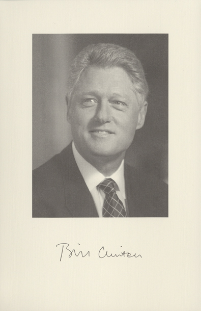 Image of the President from the invitation for the 1997 Presidential Inauguration.