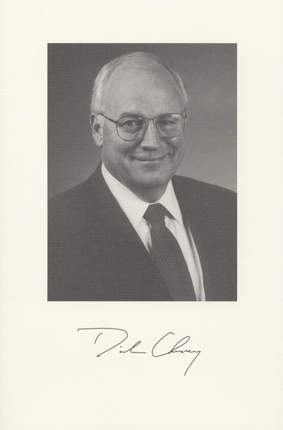 Image of the Vice President from the invitation for the 2001 Presidential Inauguration.