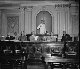 Image of Charles Watkins with the Senate in Session