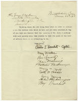 Petition from women doing farm labor in Middletown, Connecticut, in favor of suffrage, 1918