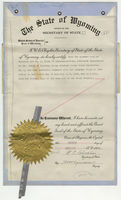 Resolution of the State of Wyoming in favor of woman suffrage, 1919