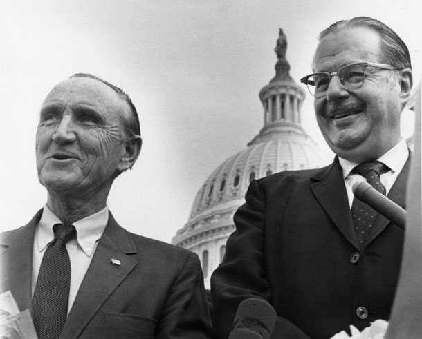 Image of Senators Mike Mansfield and Hugh Scott