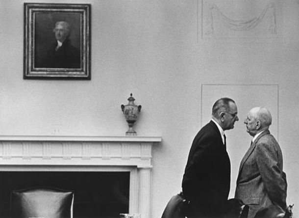 Photograph of Lyndon Johnson and Richard Russell