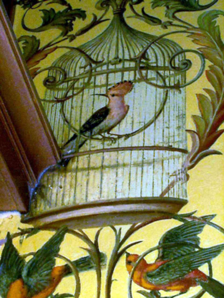 A painting of a hoopoe by Constantino Brumidi