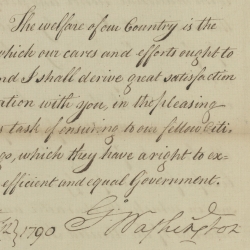 President George Washington’s First Annual Message to Congress, January 8, 1790