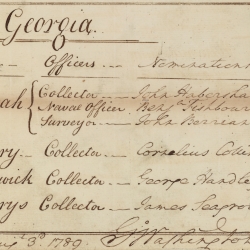 Nomination of Benjamin Fishbourn and Others, 1789