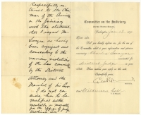 Wilkinson Call (D-FL) to the Chairman of the Senate Judiciary Committee, on the Nomination of Charles Swayne to be U.S. District Judge for the Northern District of Florida, 1890