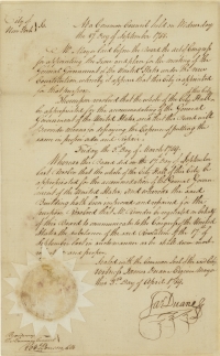 Resolution of the Common Council of the City of New York, Appropriating the City Hall for the Accommodation of the General Government of the United States