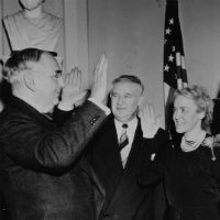 Reenactment of Oath-taking in the Vice President's Office, January 3, 1949