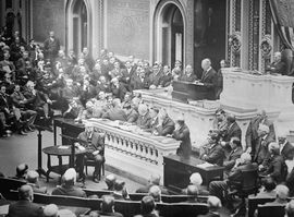 President Woodrow Wilson Addressing Congress