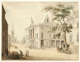 Federal Hall in New York City, ca. 1798