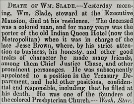 Obituary for William Slade, 1868