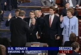 Vice President Al Gore Administers the Oath of Office, January 4, 1995.