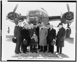 Image: Truman committee visiting a Ford Motor Company, 1942.