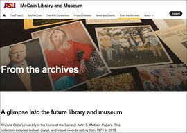 John McCain Papers Web Page