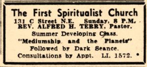 Advertisement from the Evening Star newspaper, 1945
