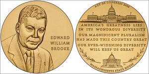 Edward W. Brooke (R-MA), Congressional Gold Medal, 2008