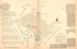 Facsimile of 1791 Plan of Washington, D.C., by Pierre L'Enfant