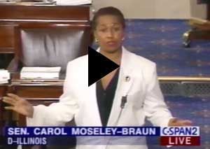 Carol Moseley Braun (D-IL) C-SPAN Video Frame, July 22, 1993