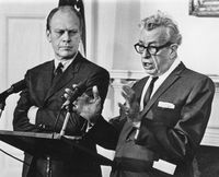 House Minority Leader Gerald Ford (R-MI) and Senate Minority Leader Everett Dirksen (R-IL) 
