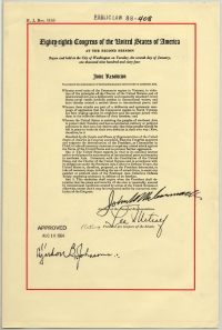 Tonkin Gulf Resolution, Public Law 88-408, 1964